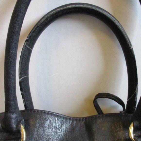 *Michael Kors HAMILTON 2-WAY Black Pebbled Leather Satchel - Picture 5 of 9